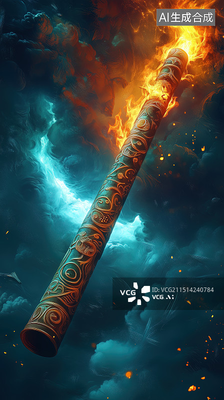 【AI数字艺术】孙悟空如意金箍棒图片素材