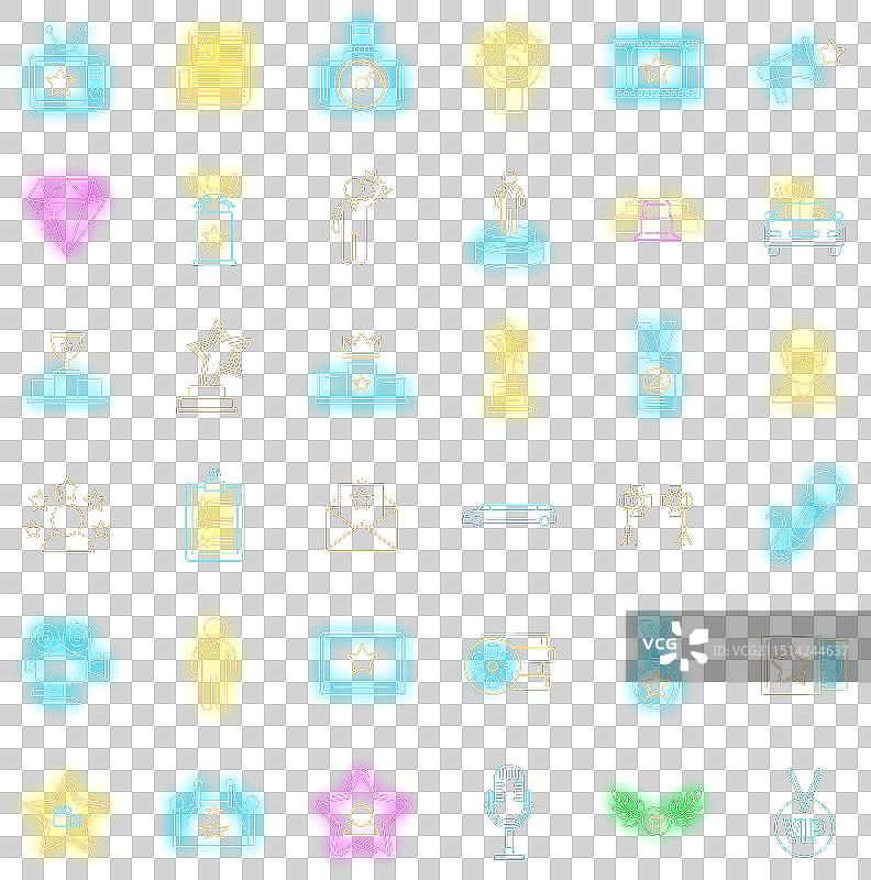 名人标志霓虹灯图案图片素材