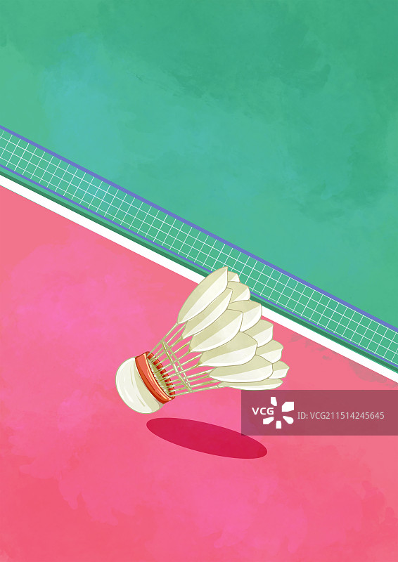 羽毛球运动插画图片素材