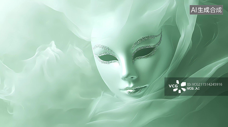 【AI数字艺术】面膜创意概念图图片素材
