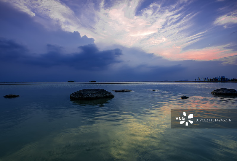 江南秋色西太湖晚霞SUNSET图片素材