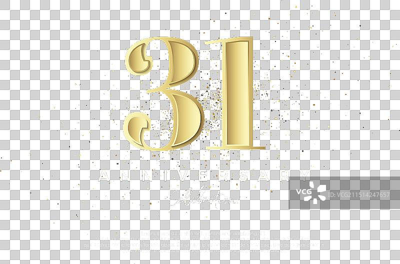 31周年金色高级设计图片素材