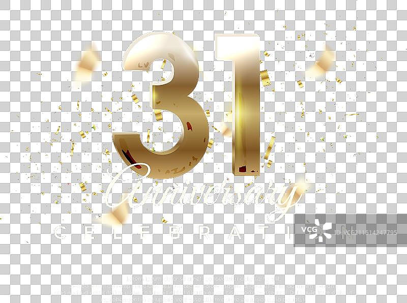 优雅的31周年纪念数字图片素材
