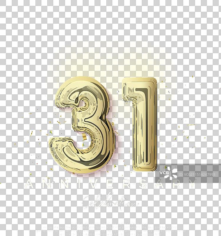 31周年生日庆祝数字图片素材