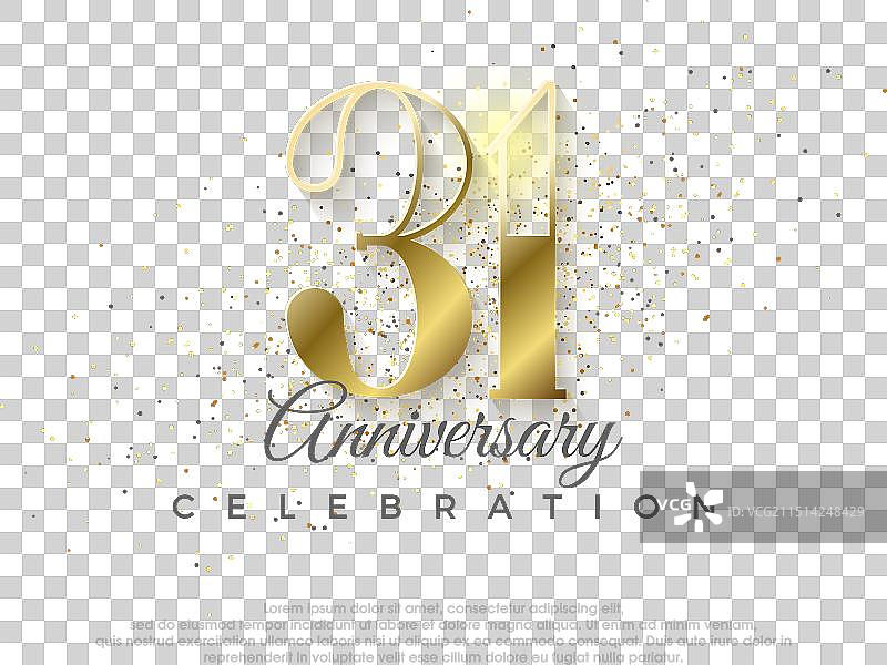 优雅奢华的31周年纪念设计图片素材
