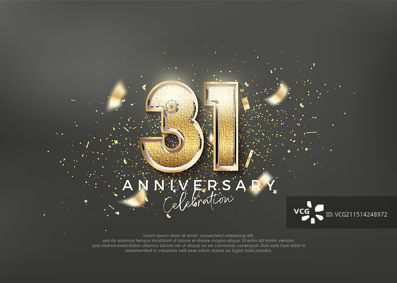 奢华优雅的31周年庆典设计图片素材