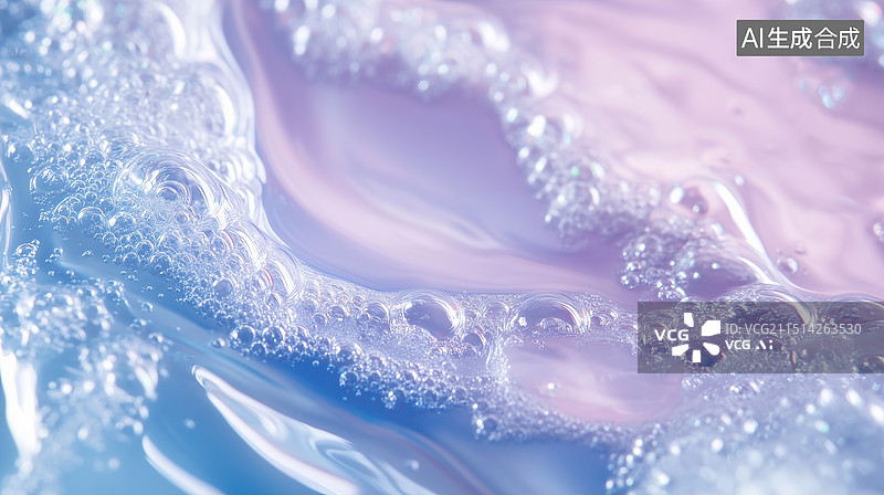 【AI数字艺术】泡沫化妆品气泡场景图片素材