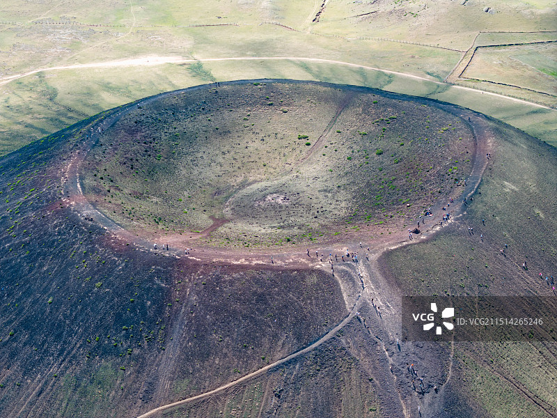 内蒙古乌兰察布火山口航拍图片素材