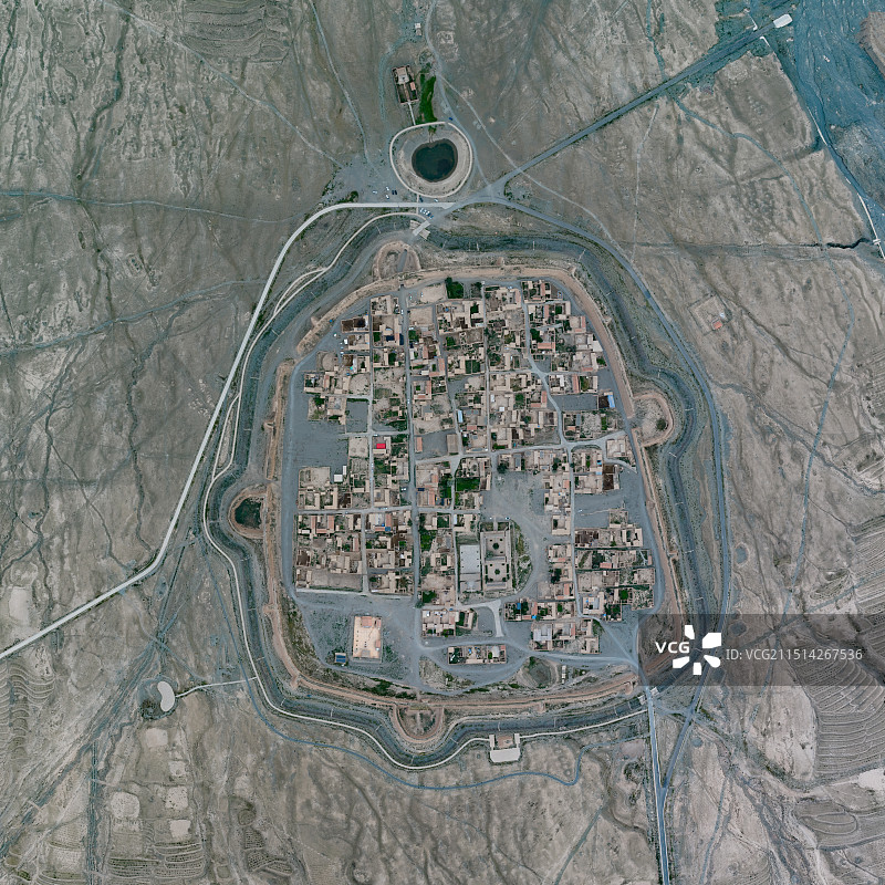 甘肃永泰古城航拍图片素材