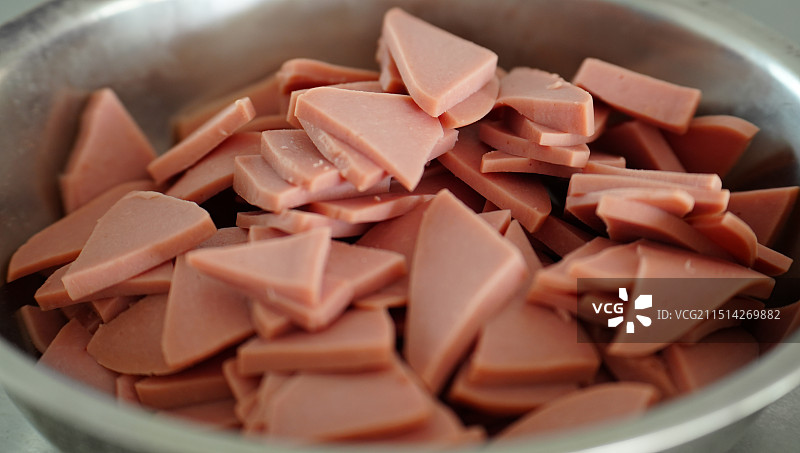 火腿肠切片图片素材