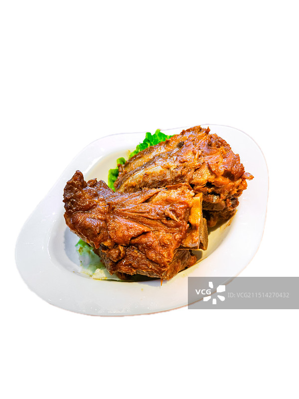 白色背景酱大骨图片素材