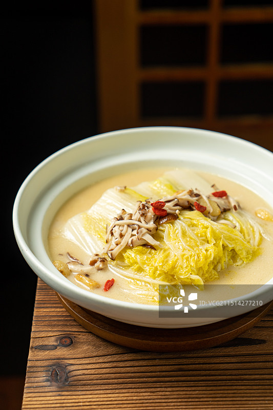 浓汤娃娃菜图片素材