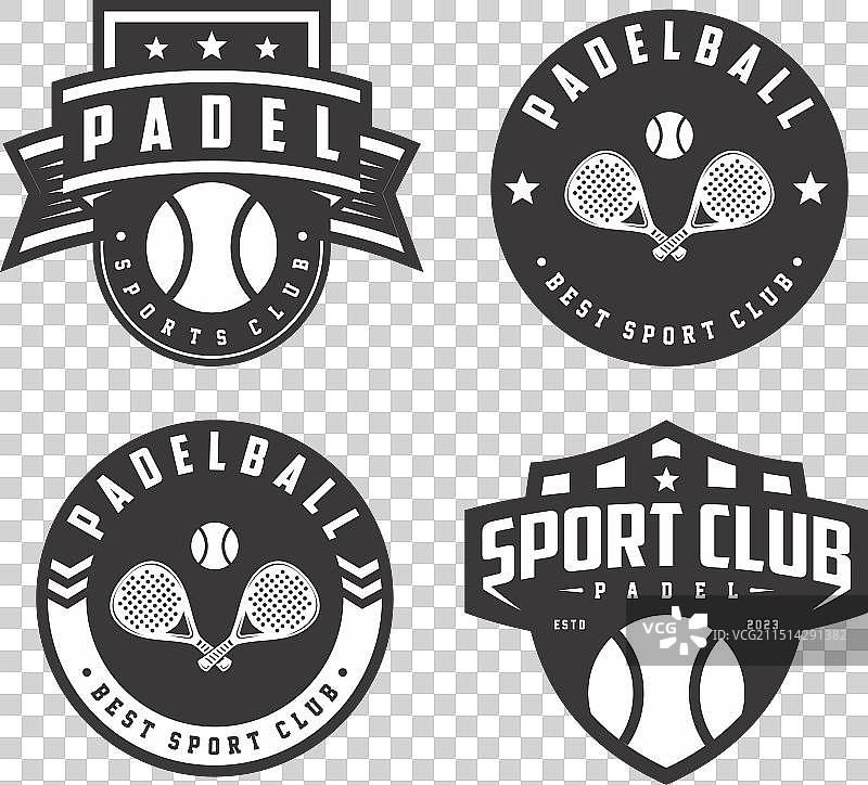板式网球标志徽章合集图片素材