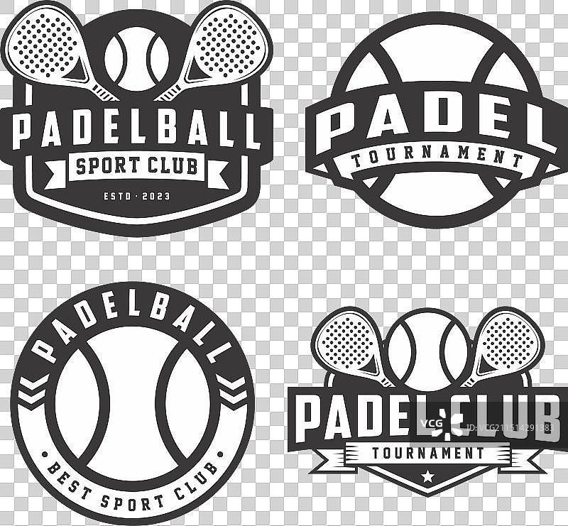 板式网球标志徽章合集图片素材