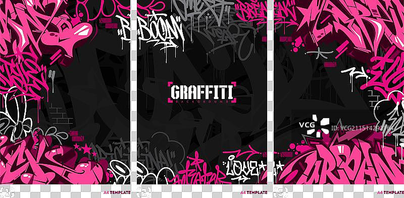 潮流深粉色抽象嘻哈风格图片素材