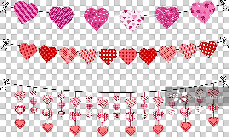 情人节浪漫心形花环图片素材