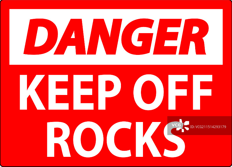 禁止攀爬岩石标志图片素材