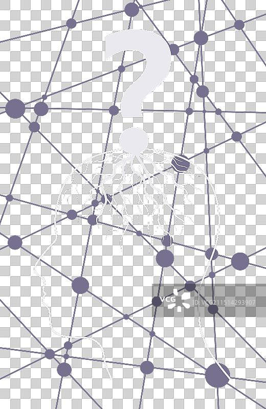 有疑问的男人，聪明的男性角色带着问号图片素材