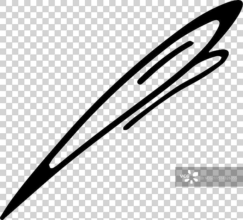 有趣的白色背景上的笔图片素材