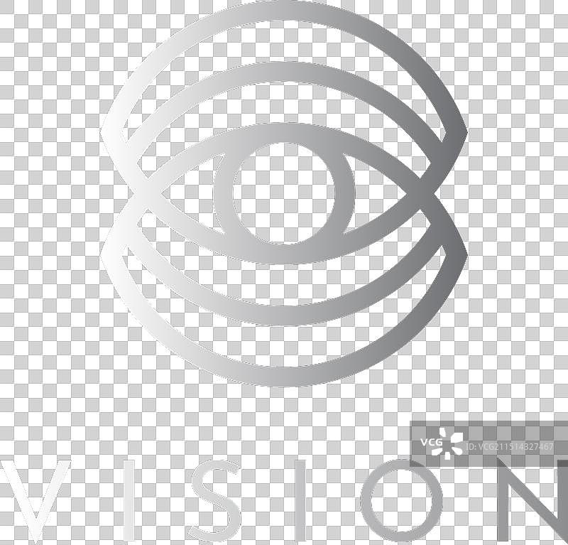 抽象视觉眼线Logo设计图片素材