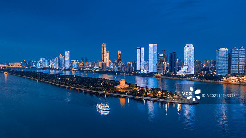 湖南湘江长沙橘子洲图片素材