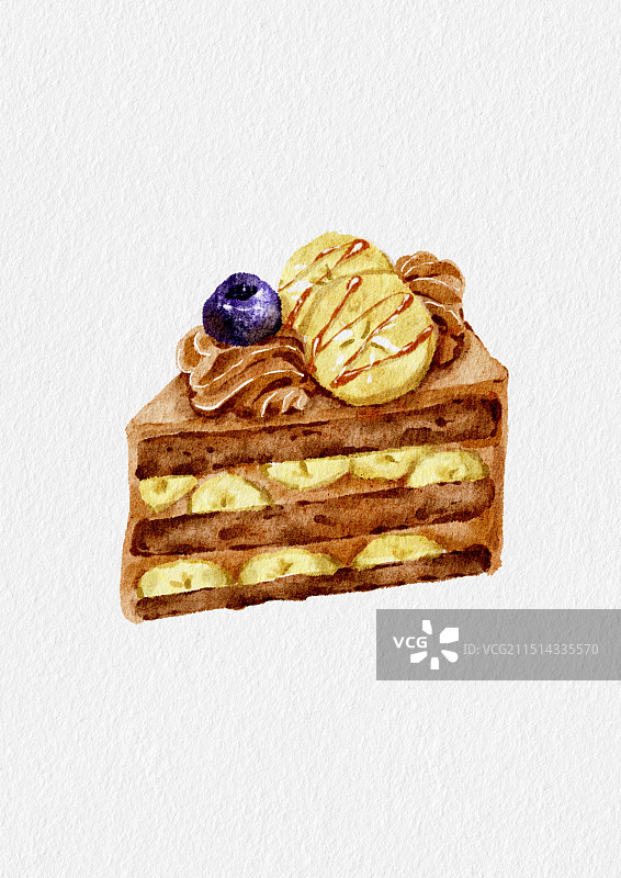 巧克力香蕉蛋糕图片素材