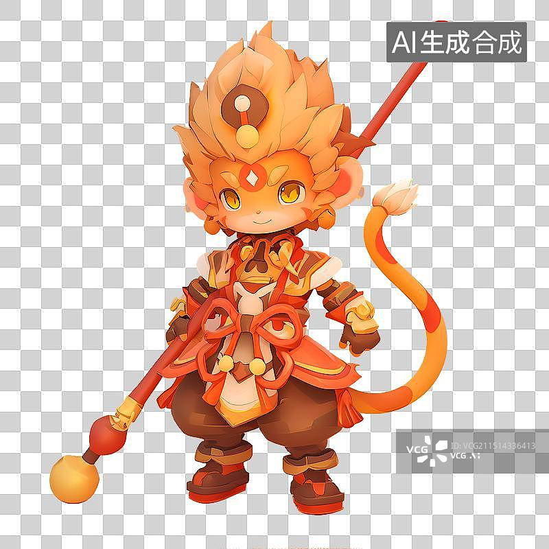 【AI数字艺术】孙悟空Q版可爱图片素材