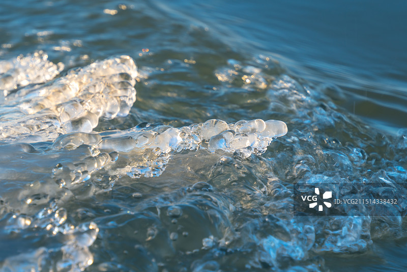 春天冰河融化 雪纹理图片素材