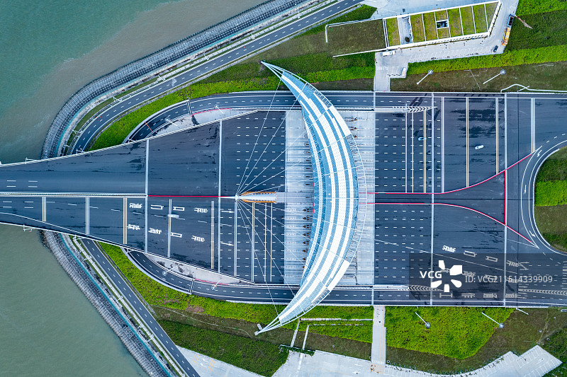 港珠澳大桥澳门口岸出入口处图片素材