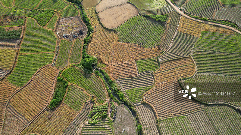 田园风光航拍图片素材