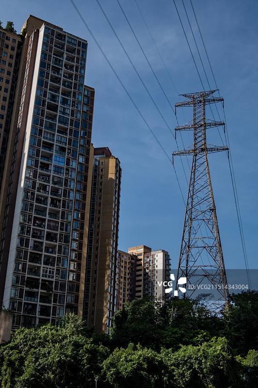 重庆市户外输电塔图片素材