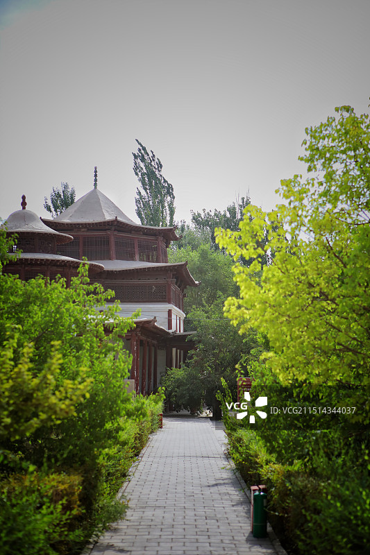 新疆哈密回王墓景区一角图片素材