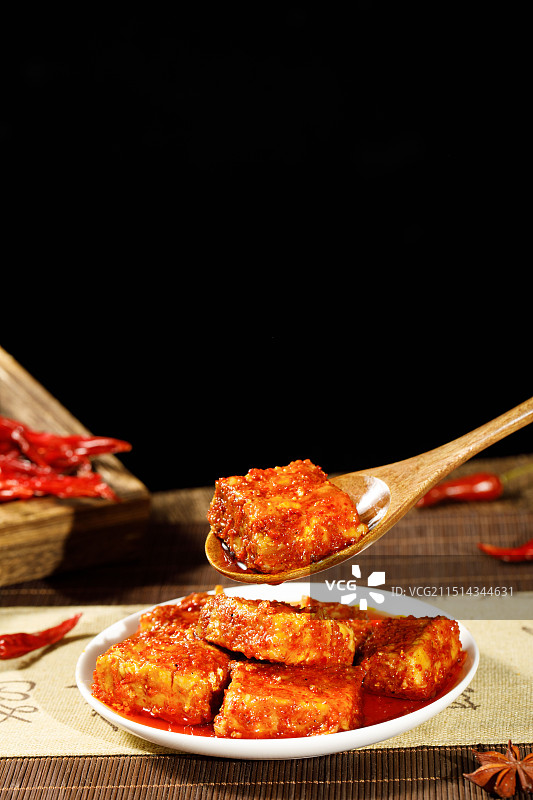 牟定香辣油腐乳图片素材