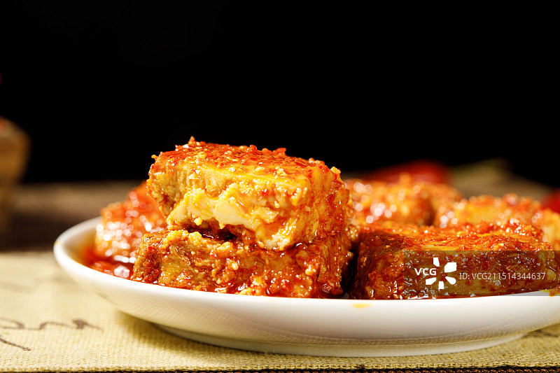 香辣油腐乳霉豆腐图片素材
