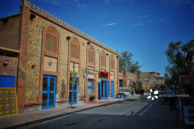 新疆哈密阿勒屯古街一景图片素材