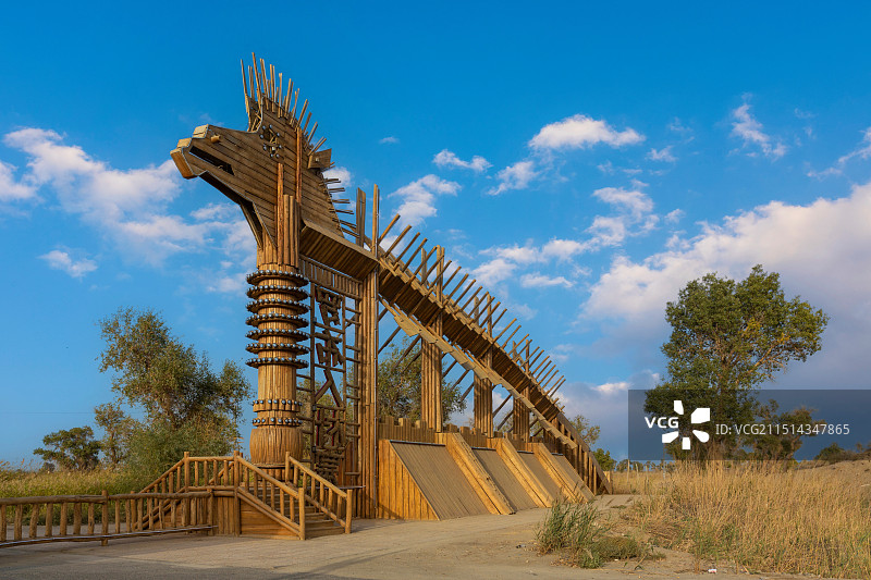 新疆尉犁县罗布人村寨图片素材