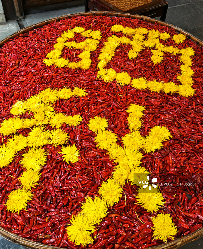 婺源晒秋图片素材