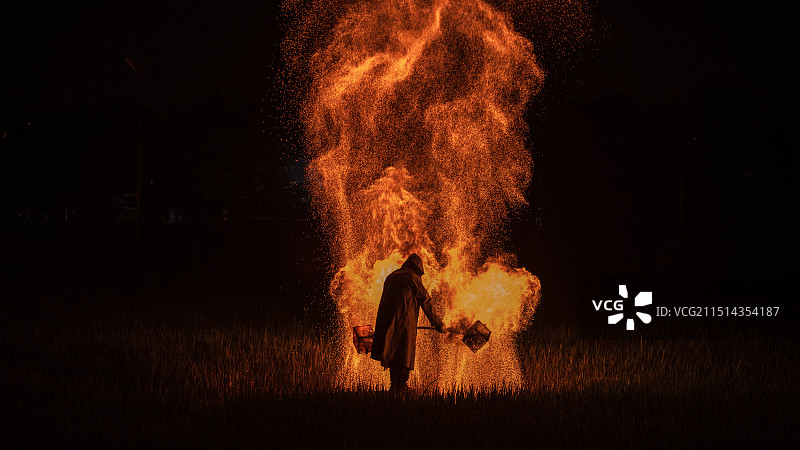 火壶 铁花 非遗 表演 艺术图片素材