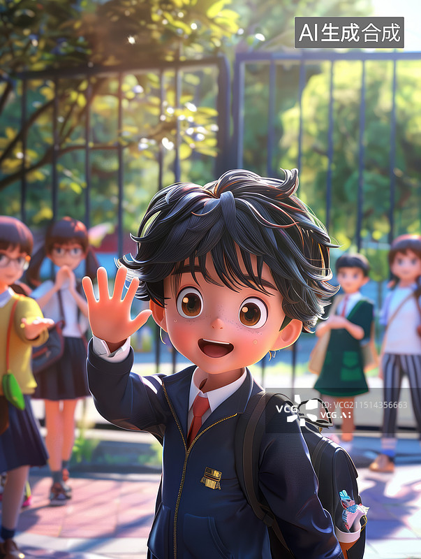 【AI数字艺术】开学季插画图片素材