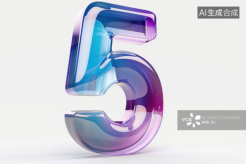 【AI数字艺术】数字5图片素材