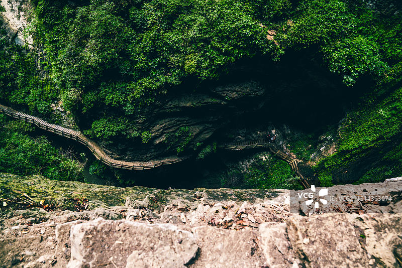 重庆奉节天坑地缝景区图片素材