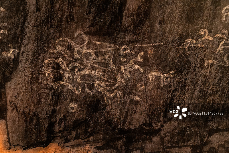 中国画，阴山岩画图片素材