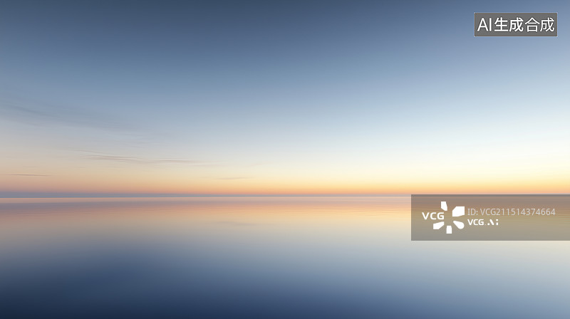 【AI数字艺术】海天一色天空湖泊简约背景图片素材