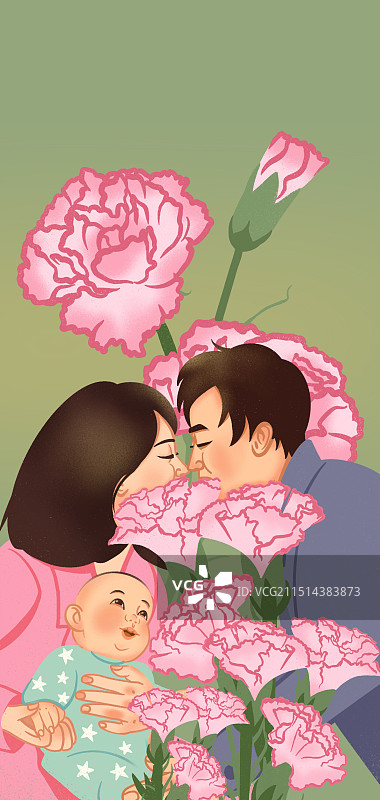 幸福一家三口图片素材