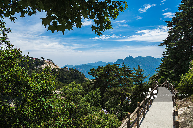 陕西旅游西岳华山五岳天险图片素材