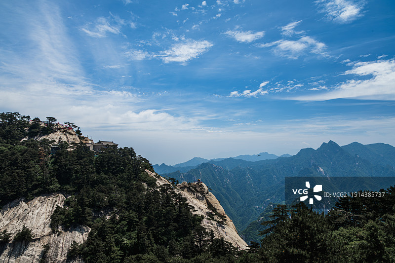 陕西旅游西岳华山五岳天险图片素材