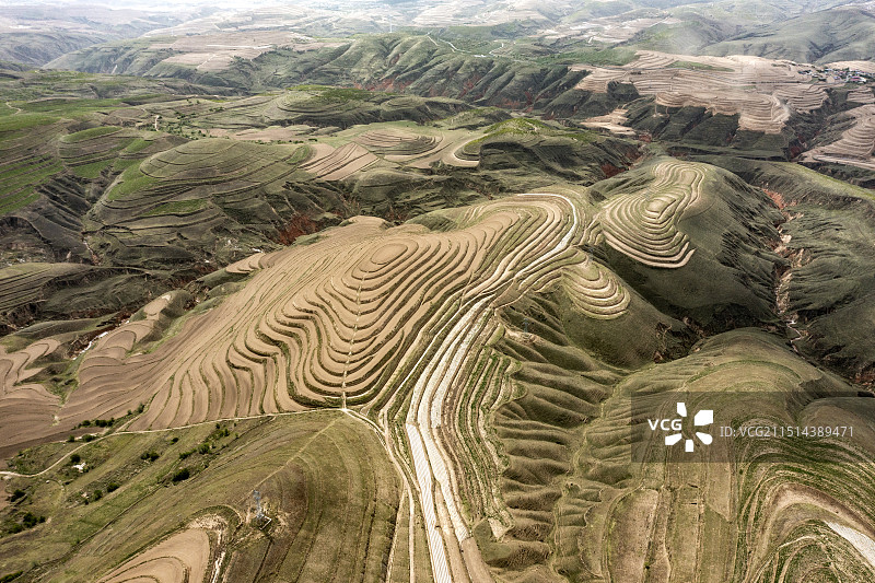宁夏固原梯田图片素材