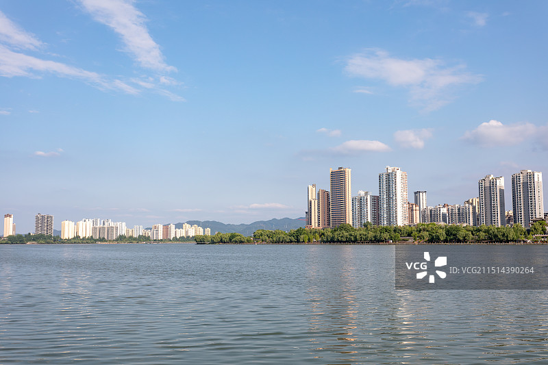 陕西省汉中市城市风光图片素材