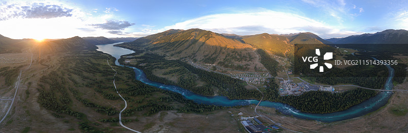 喀纳斯湖喀纳斯河图片素材