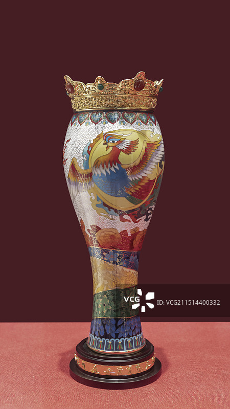 北海公园-碧瓷金丝天地清和-景泰蓝非物质文化遗产传承展-中国荣耀尊-巴黎奥组委特别收藏图片素材